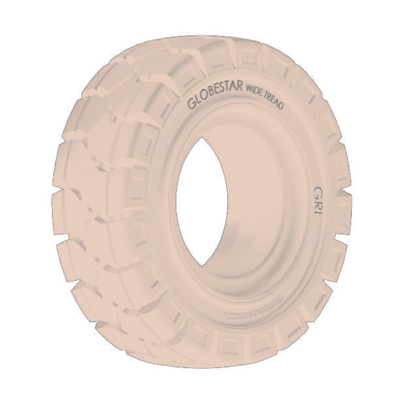 4.00-8 GRI GLOBESTAR Wide Tread, Standard, Non-Marking, Solid, White