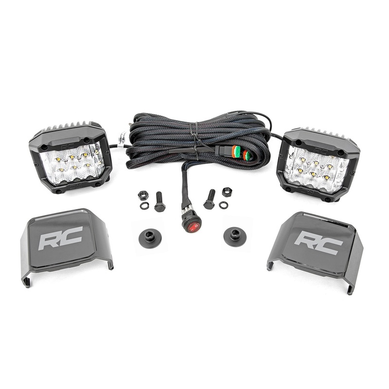 LED Light Kit | Ditch Mount |  2″ Chrome Pair | Wide | Ford Bronco 4WD (21-24)