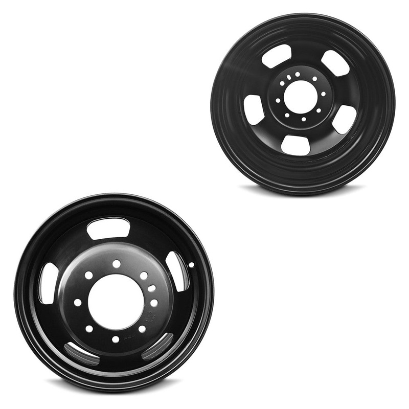 17×6 Road Ready RRW-2191 Black PRE-19 DODGE DUALLY Wheels 8×6.5 Pair (Fits Stock Tire Sizing)