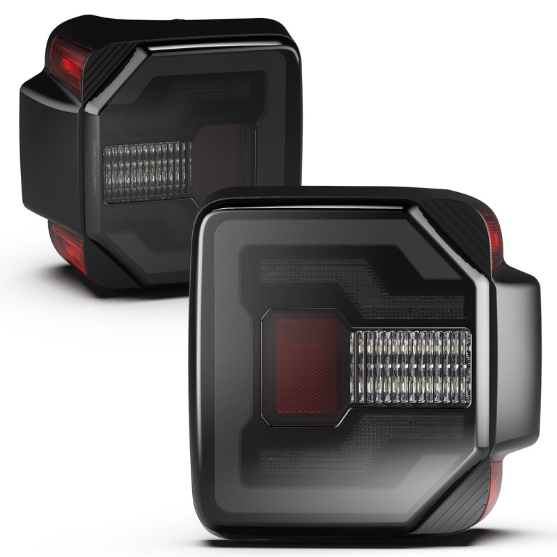 For 2018-2025 Jeep Wrangler JL & JLU  LED Sequential Taillights – Black/Smoke
