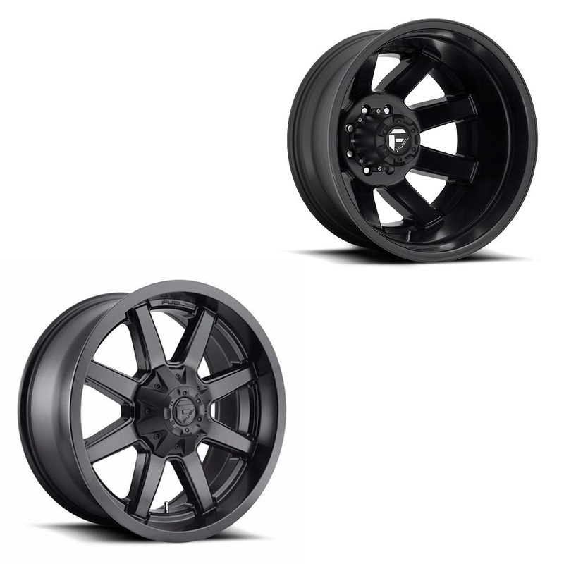 20×10 Fuel D436 Maverick Satin Black PRE-11 GM DUALLY SUPER SINGLE Wheels 8×6.5 Set of 6 (Fits UP to 12.50 tire)