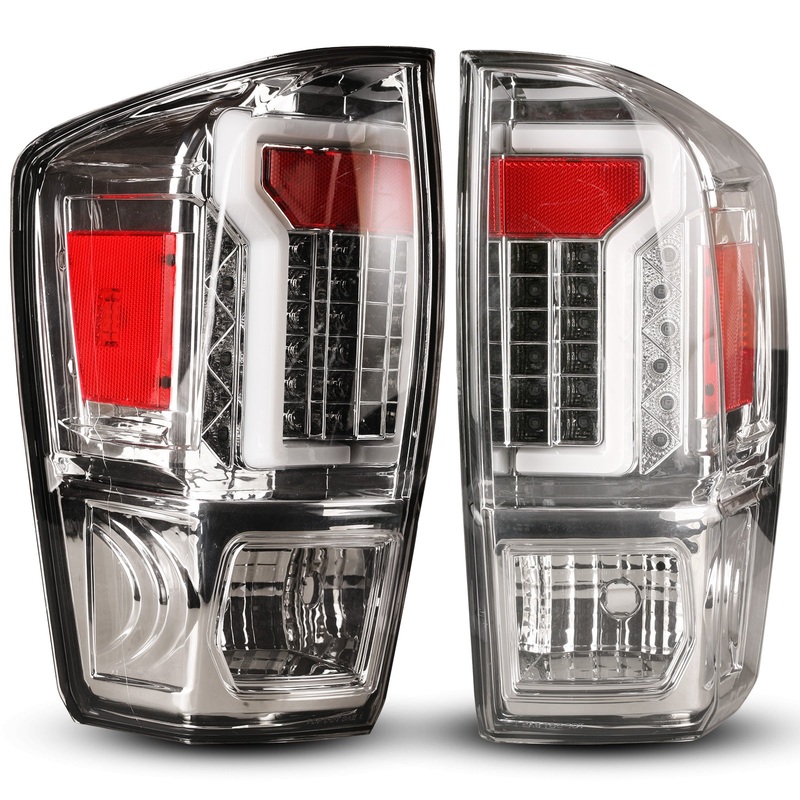 For 2016-2023 Toyota Tacoma LED Tail Light- Chrome/Clear