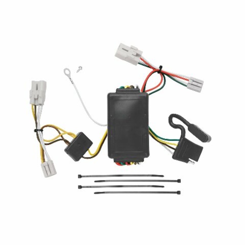 Tekonsha T-One T-Connector Harness, 4-Way Flat, Compatible with Select Hyundai Elantra, Santa Fe Black
