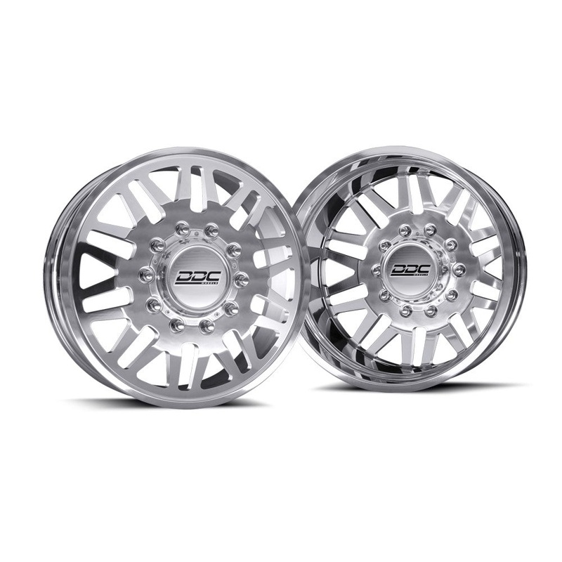 20×8.25 DDC Aftermath Polished FORD F-450/F-550 DODGE 4500/5500 DUALLY Wheels 10×225 Set of 6 (Lug Nuts Included) Fits UP to 12.50 tire