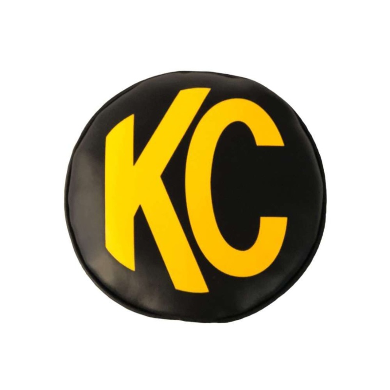 KC HiLites 6″ Black w/ Yellow KC Soft Vinyl Covers for SlimLites, HIDs, and Daylighters