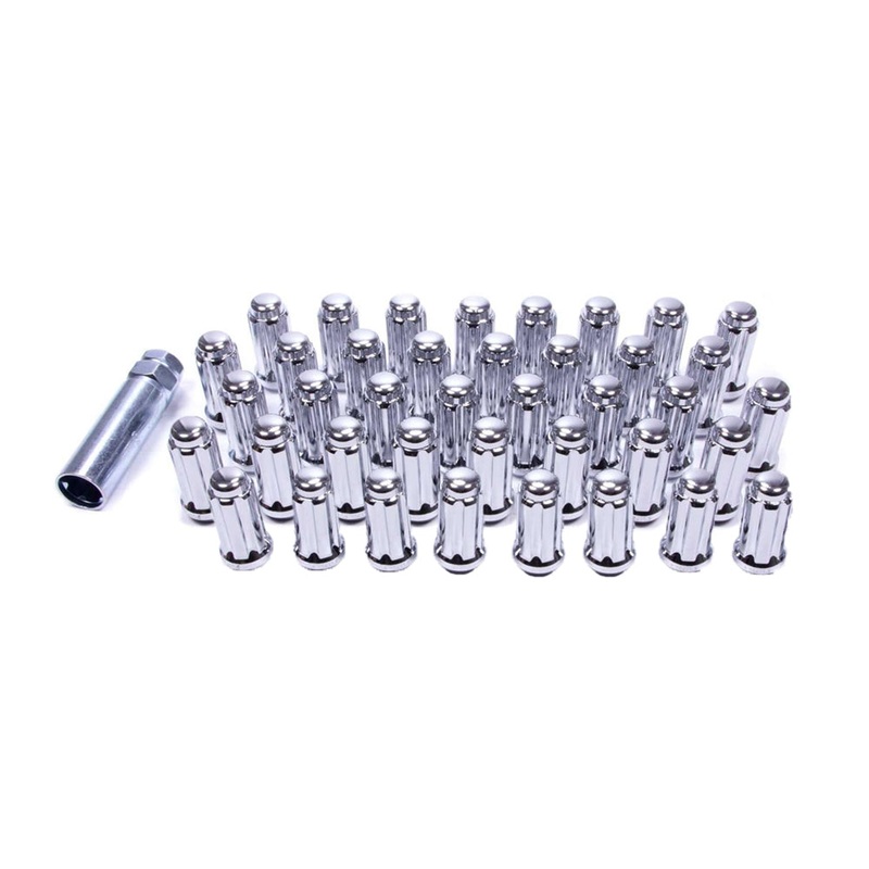 14×1.5 Gorilla Automotive Chrome Spline 40 Lug Kit with Key