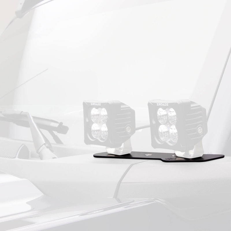 ZROADZ Z365401-BK4 Black Mild Steel A Pillar LED Bracket Fits 2021-2023 Ford Bronco