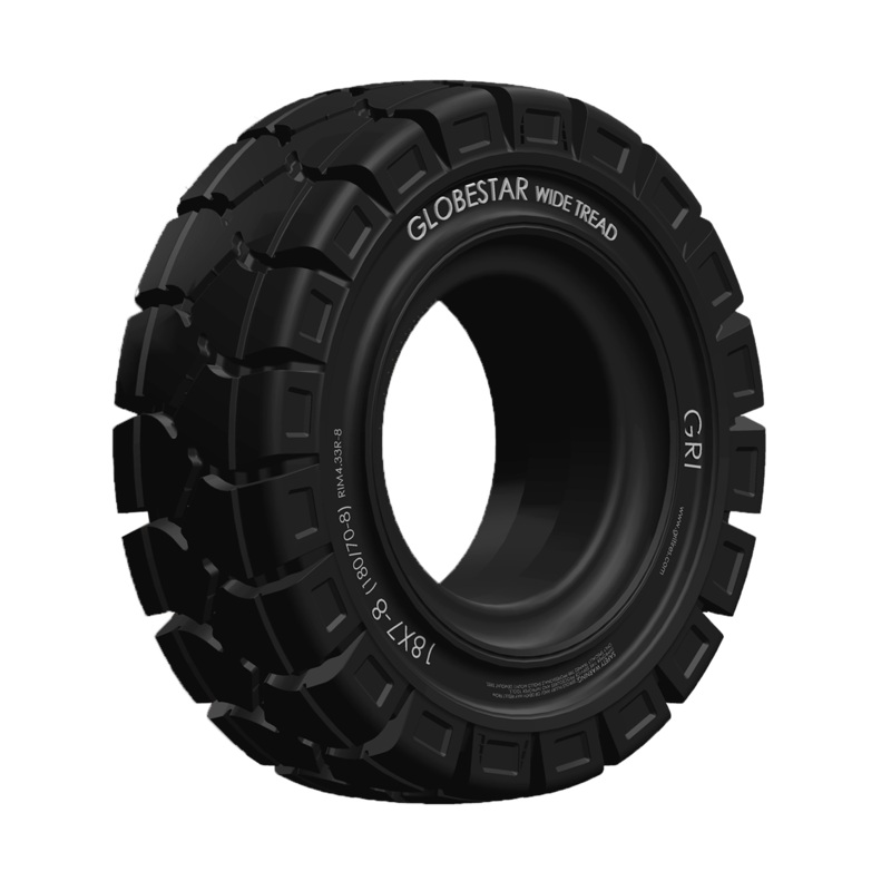 10.00-20 7.5″ GRI BOMBCART Wide Tread, Clip, Solid, Black