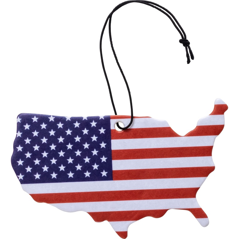 American Flag Map Air Freshener NEW CAR Scent