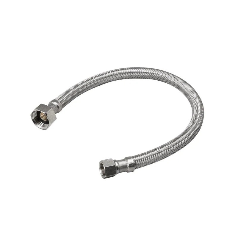 20″ 3/8″ Compression, 1/2″ FPT Braided Faucet Hose Connector, 496-003
