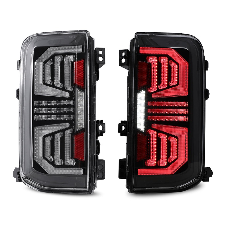 For 2021-2025 Ford Bronco 2 Door/4 Door LED Sequential Tail Light – Glossy Black/Clear