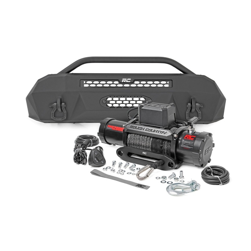 Front Bumper | Hybrid | 12000-Lb Pro Series Winch | Synthetic Rope | Toyota Tacoma (16-23)