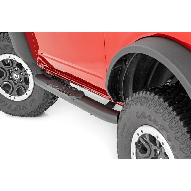 Oval Nerf Steps | 2-Door | Black | Ford Bronco (2 Door) 4WD (2021-2024)