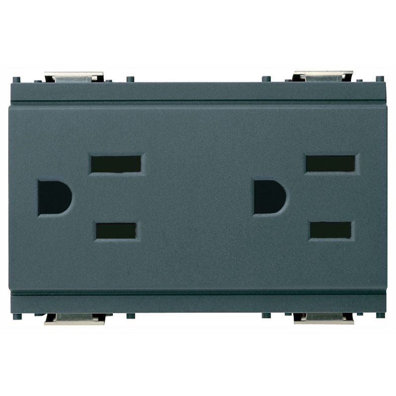 Vimar 2P+E 15A 127V USA Outlets Grey – 16246
