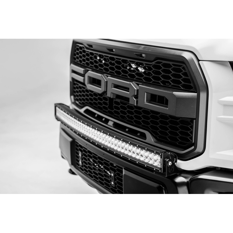 ZROADZ Z325662-KIT Black Mild Steel Front Bumper Top LED Kit Fits 2017-2020 Ford F-150 Raptor