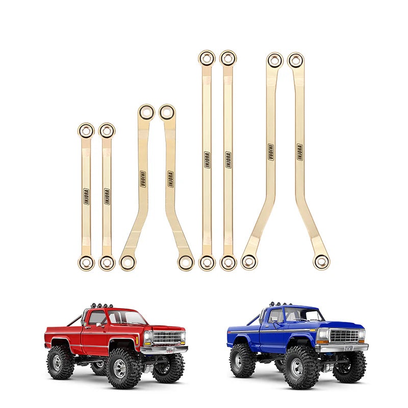 INJORA Brass High Clearance Links for 1/18 TRX4M High Trail K10 F150 (4M-97) – Brass