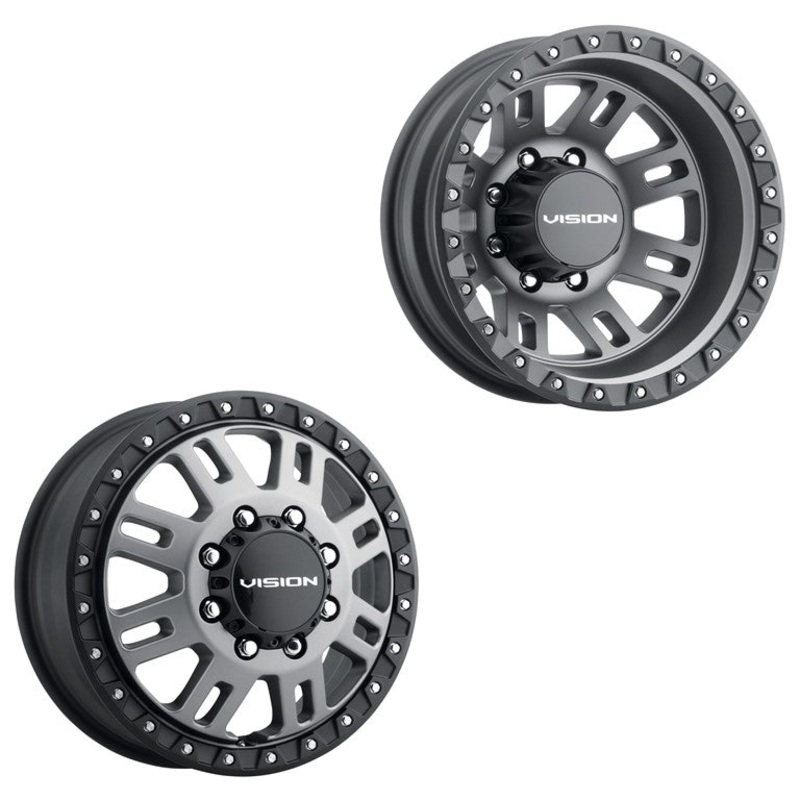 16×6 Vision 408 Manx 2 Dually Satin Grey 99-04 FORD Wheels 8×170 Set of 4 (Fits Stock Tire Sizing)