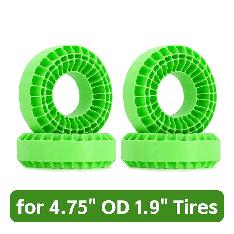 INJORA 4pcs Silicone Rubber Inserts for 118-122mm(4.75″ OD) 1.9″ Tires