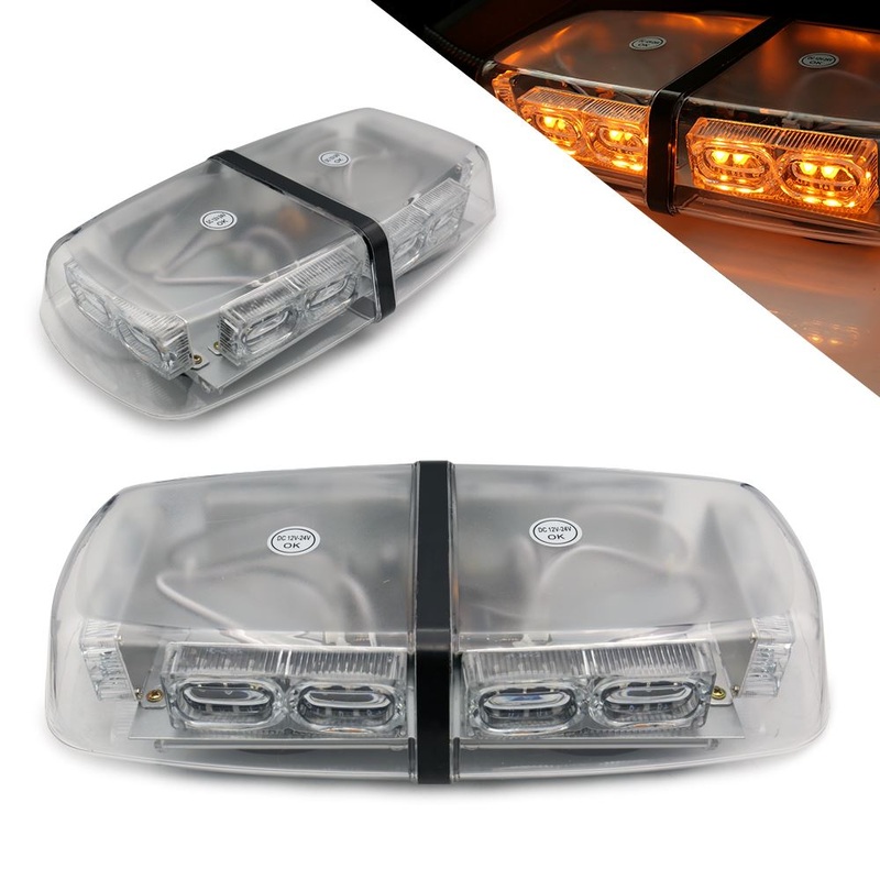 SYNETICUSA 36w Emergency Hazard Warning Strobe Roof Top LED Light Bar (Amber)