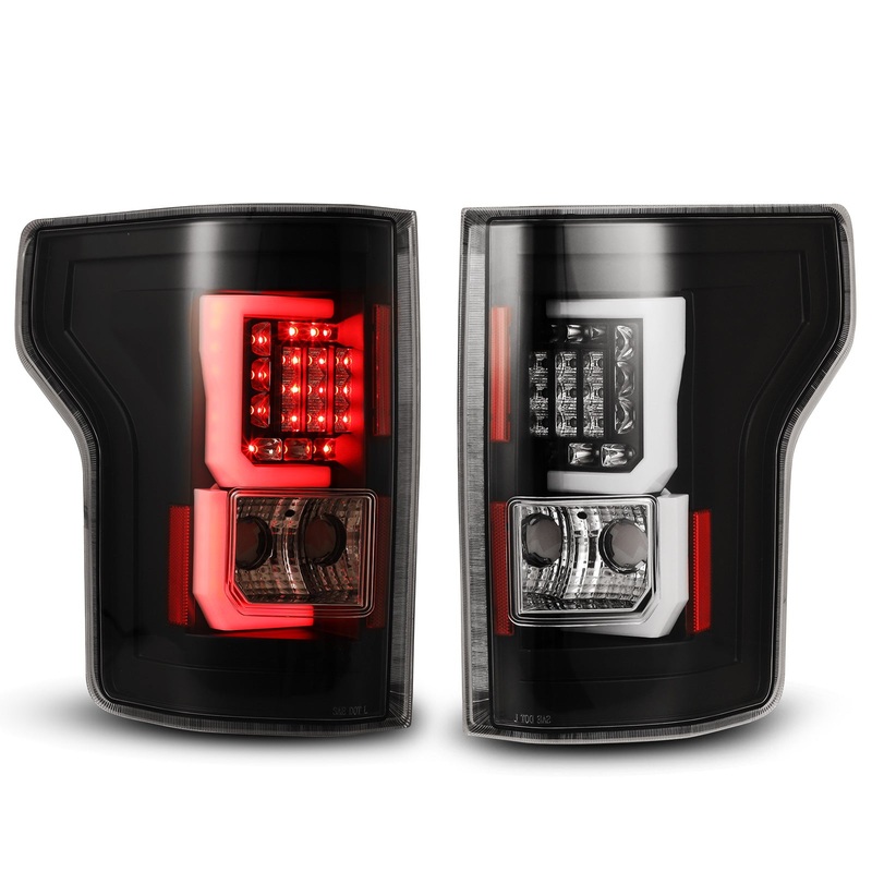 For 2015-2017 Ford F-150 LED Tail Lights – Black / Clear