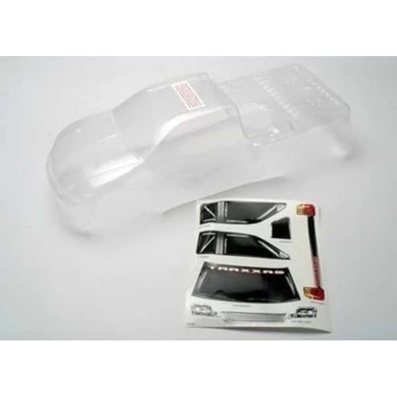 Traxxas Body, Revo (clear, requires painting) Window, Grill, Lights, Decals