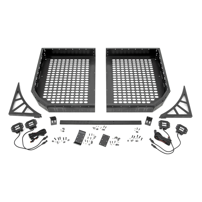Cargo Rack | Dual 2″ Black LED Pairs | Flush Mount | Polaris Ranger 1000/Ranger XP 1000