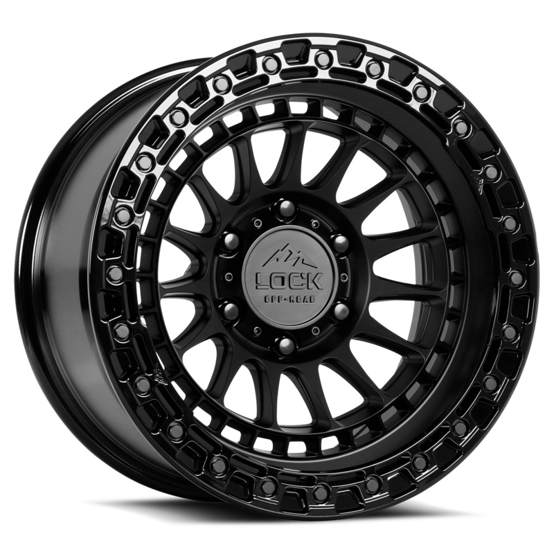 Lock Off-Road Mojave Wheels (Matte Black – Gloss Lip)