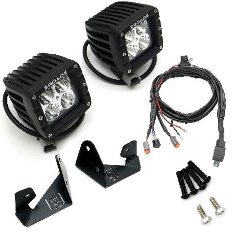 2007-2018 Jeep JK A Pillar LED Kit with (2) 3 Inch LED Pod Lights – PN #Z374814-KIT