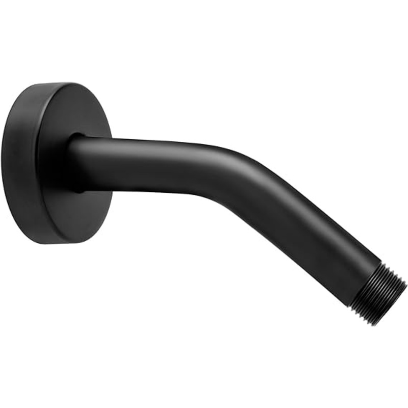 Vilbosch Collection 6″ Universal Shower Arm with Flange BLACK, 1415