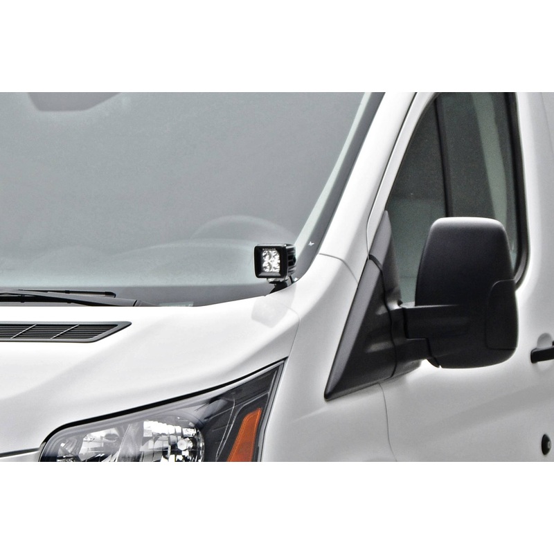 ZROADZ Z365751 Black Mild Steel Hood Hinge LED Bracket Fits 2015-2018 Ford Transit