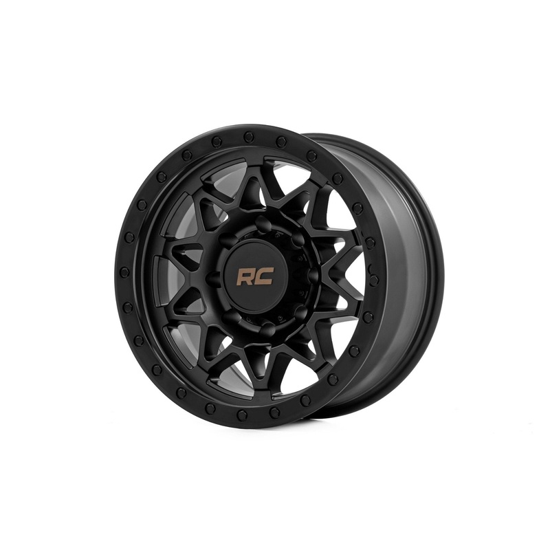 Rough Country 78 Series Wheel | Simulated Beadlock | Black | 18×9 | 8×170 | -12mm