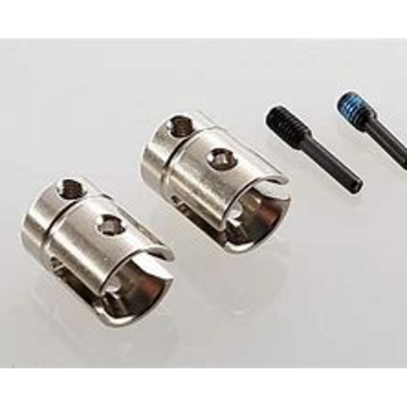 Traxxas drive cups (2), (attaches to 5mm trans output shaft) screw pins, m4/15