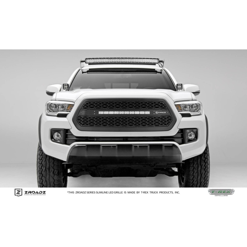 ZROADZ Z319411 Black Mild Steel Main Grille Fits 2016-2017 Toyota Tacoma