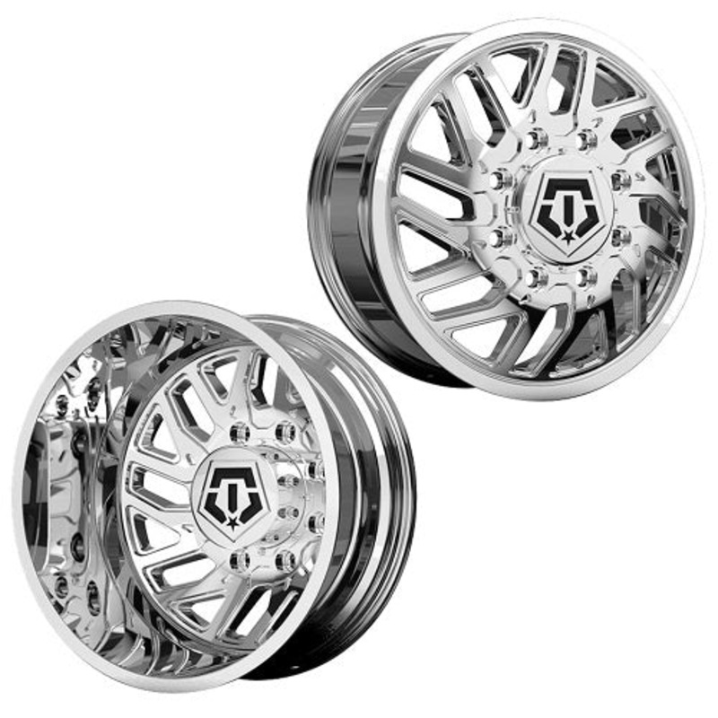 20×8.25 TIS 544C Chrome 11-UP GM DUALLY Wheels 8×210 Set of 6 (Fits up to 12.50 tire)