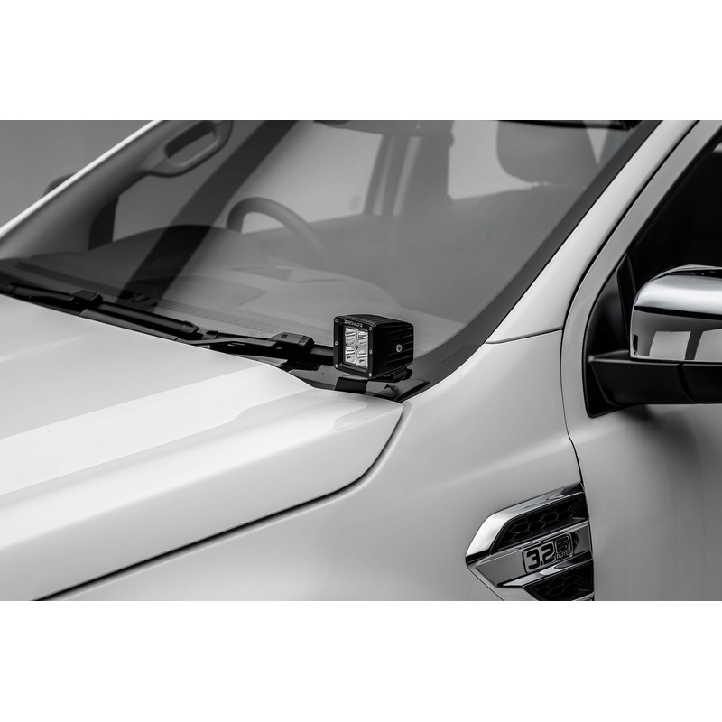 ZROADZ Z365761-KIT2 Black Mild Steel Hood Hinge LED Kit Fits 2015-2018 Ford Ranger T6
