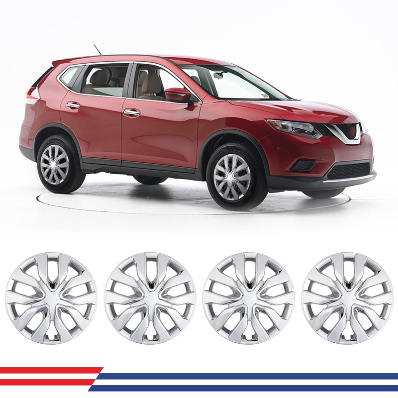 WINJET 17′ Hubcaps Wheel Rims Cover for 2014-2020 NISSAN ROGUE  – Chrome