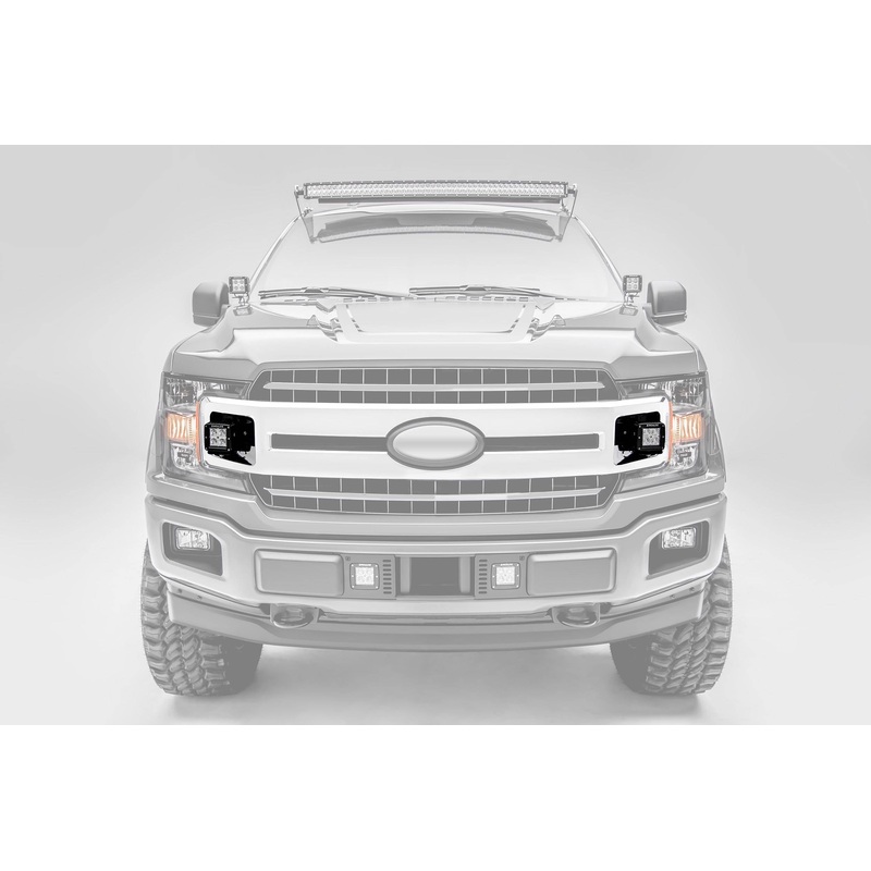 ZROADZ Z415751-KIT Black Mild Steel OEM Grille LED Kit Fits 2018-2020 Ford F-150 XLT F-150 Sport F-150 Super Crew
