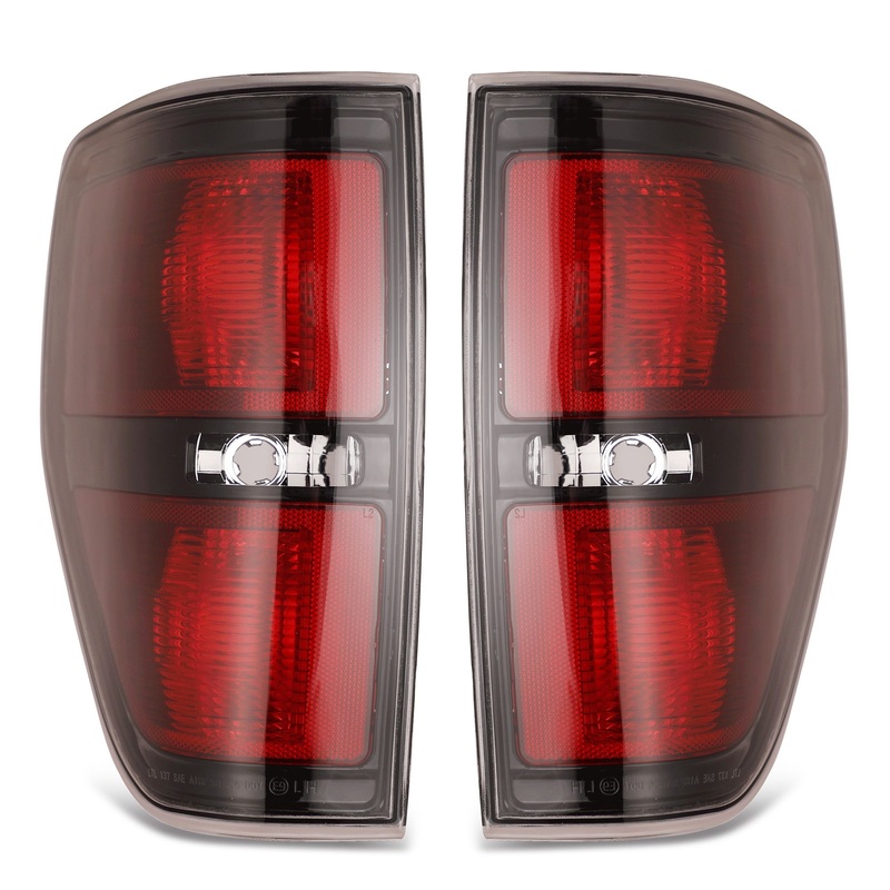 For 2009-2014 Ford F-150 Styleside Model OE Replacement Taillight – Chrome /Smoke