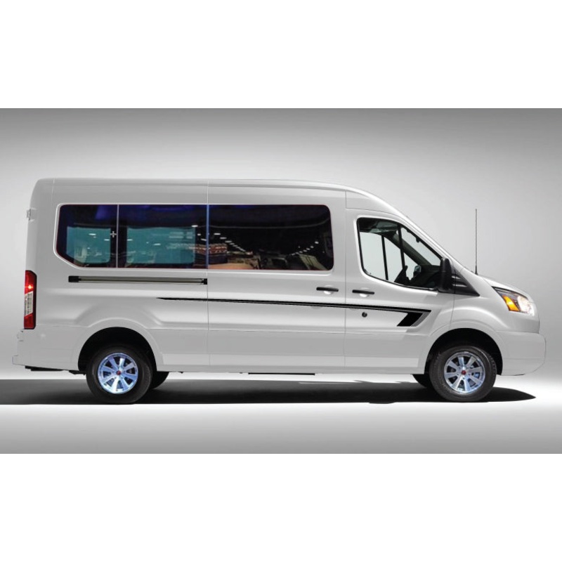 Waldoch 2015+ Ford Transit Graphic Kit Black & Charcoal U32492-01
