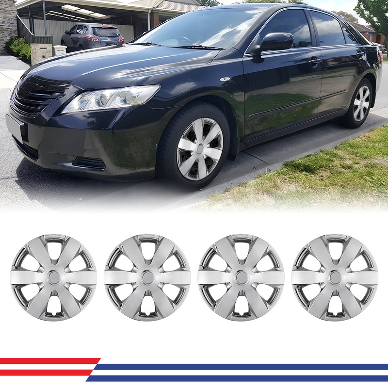 WINJET 16′ Hubcaps Wheel Rims Cover for 2007-2011 TOYOTA CAMRY – Chrome