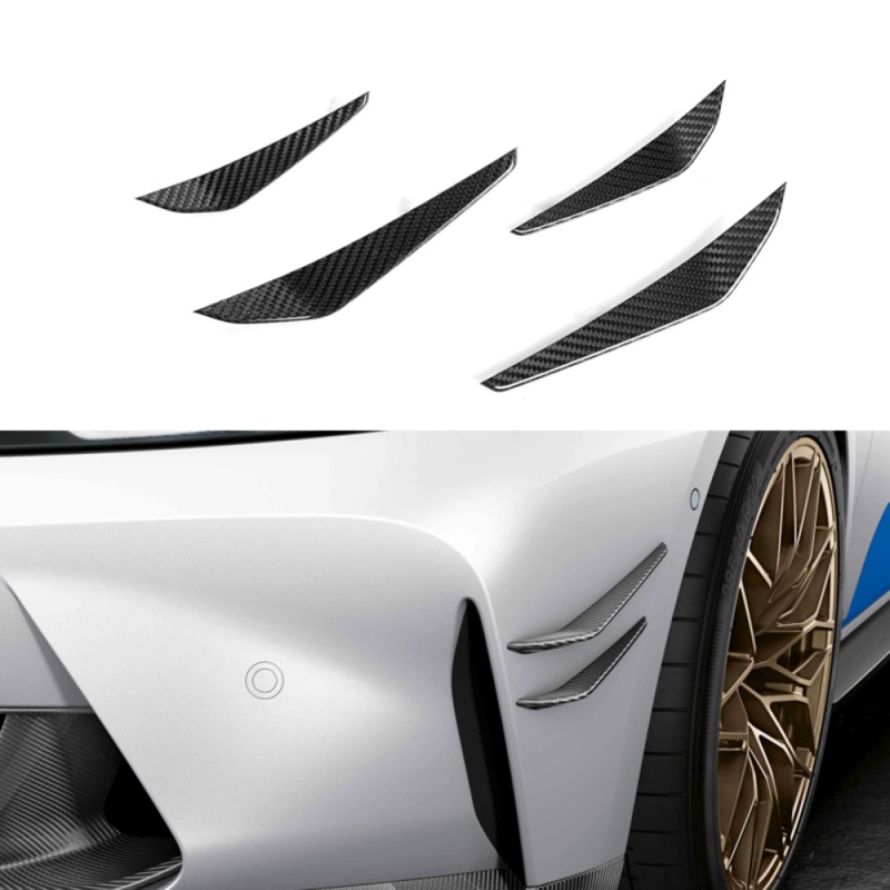 2021+ BMW M3/M4 Carbon Fiber M Performance Style Front Bumper Canards | G80/G82/G83