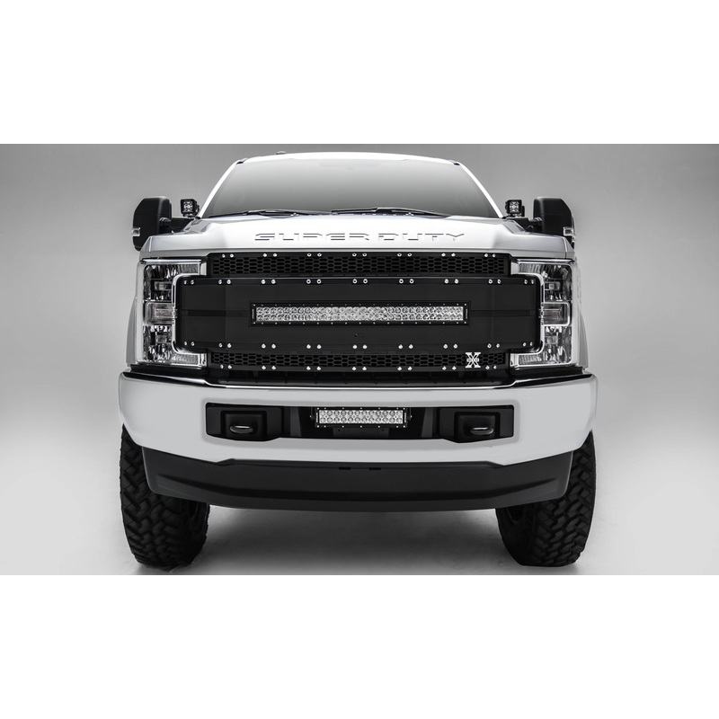 T-REX Grilles 6315491 Black Aluminum Laser Cut Pattern Grille Fits 2017-2019 Ford F-250 F-350 F-450 F-550