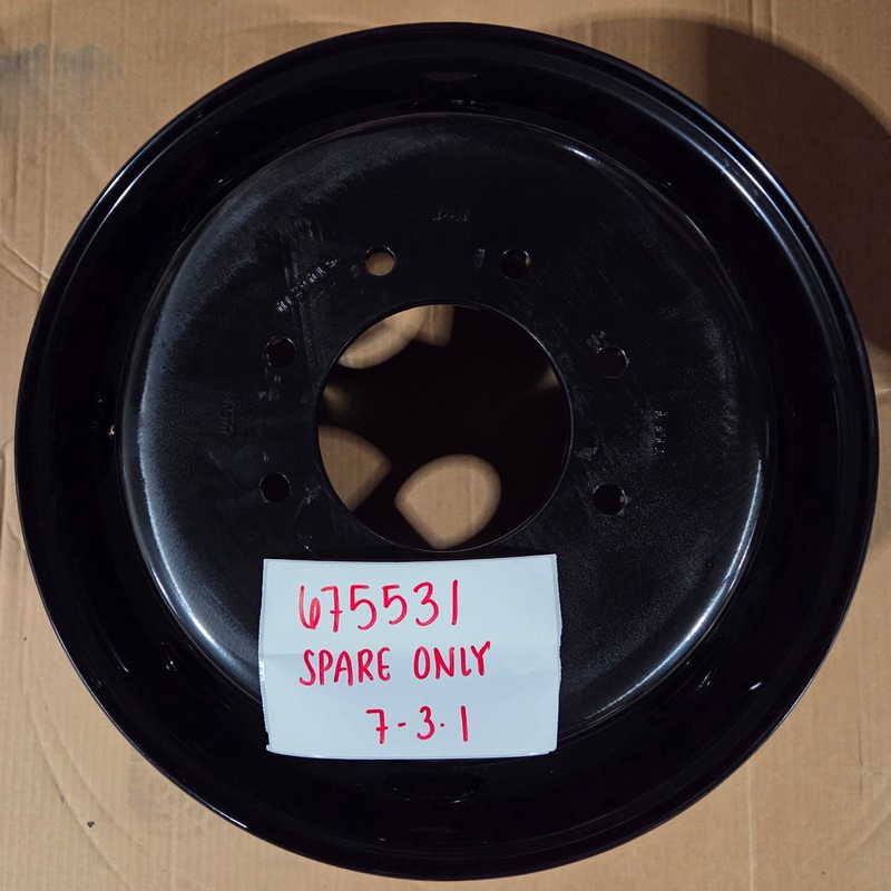 19.5×6.75 8x200mm Black Steel Dodge Ram 3500 (2019-Present) (SPARE ONLY)
