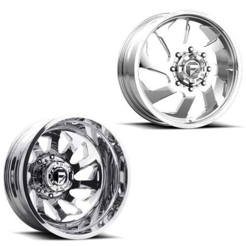 20×8.25 FF39D Fuel Forged Polished 05-UP FORD 19-UP DODGE DUALLY Wheels 8×200 Set of 6 (Fits UP to 12.50 tire)