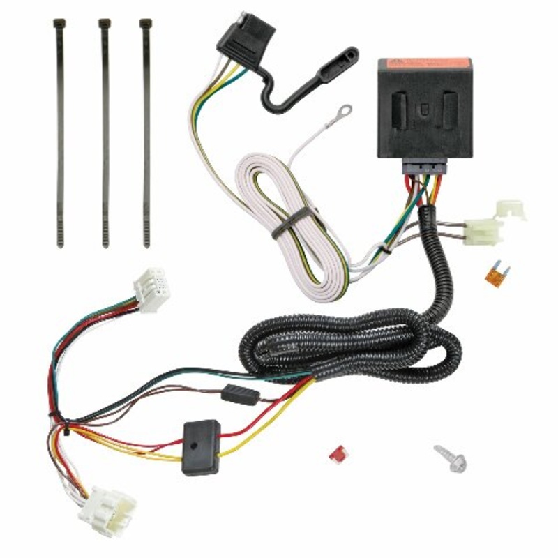 Tekonsha T-One T-Connector Harness, 4-Way Flat, Compatible with Select Honda CR-V, Black