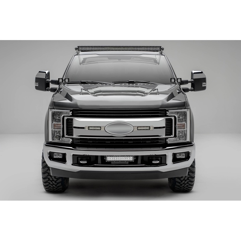 ZROADZ Z415573-KIT Brushed Stainless Steel OEM Grille LED Kit Fits 2017-2019 Ford F-250 XLT F-350 XLT F-450 XLT F-550 XLT F-250 XL STX F-350 XL STX F-450 XL STX F-550 XL STX