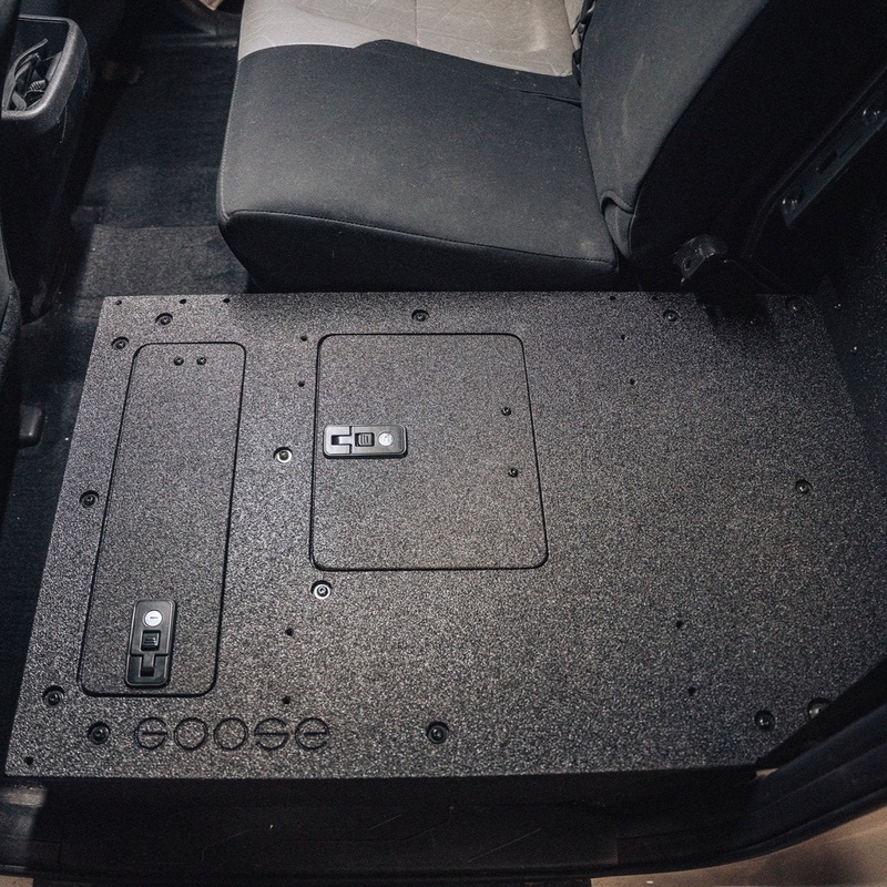 Goose Gear Second Row Seat Delete Plate System for Double Cab Tacoma (2005-2023)