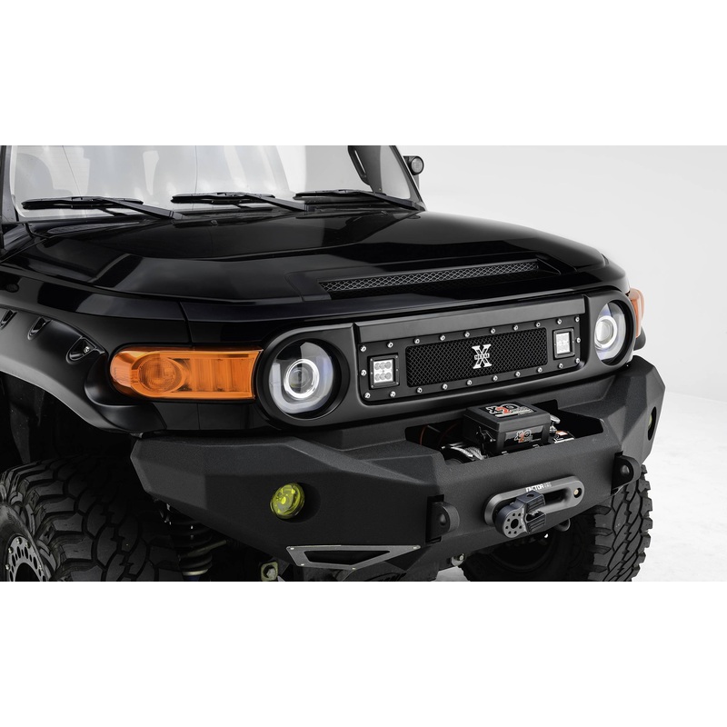 T-REX Grilles 6319321 Black Mild Steel Small Mesh Grille Fits 2007-2014 Toyota FJ Cruiser
