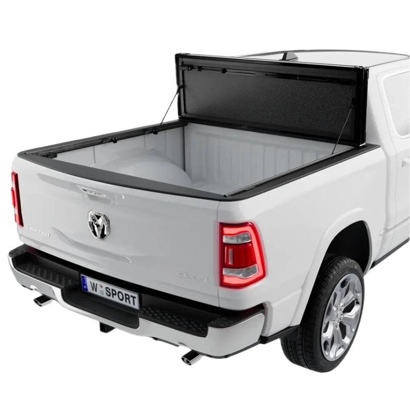 Tonneau Covers I WORKSPORT 2019-2025 Dodge RAM 1500 6’5″ Bed AL4 Flip-Up Aluminum Trifold Hard Tonneau Cover (Fits New-Body Style Only)