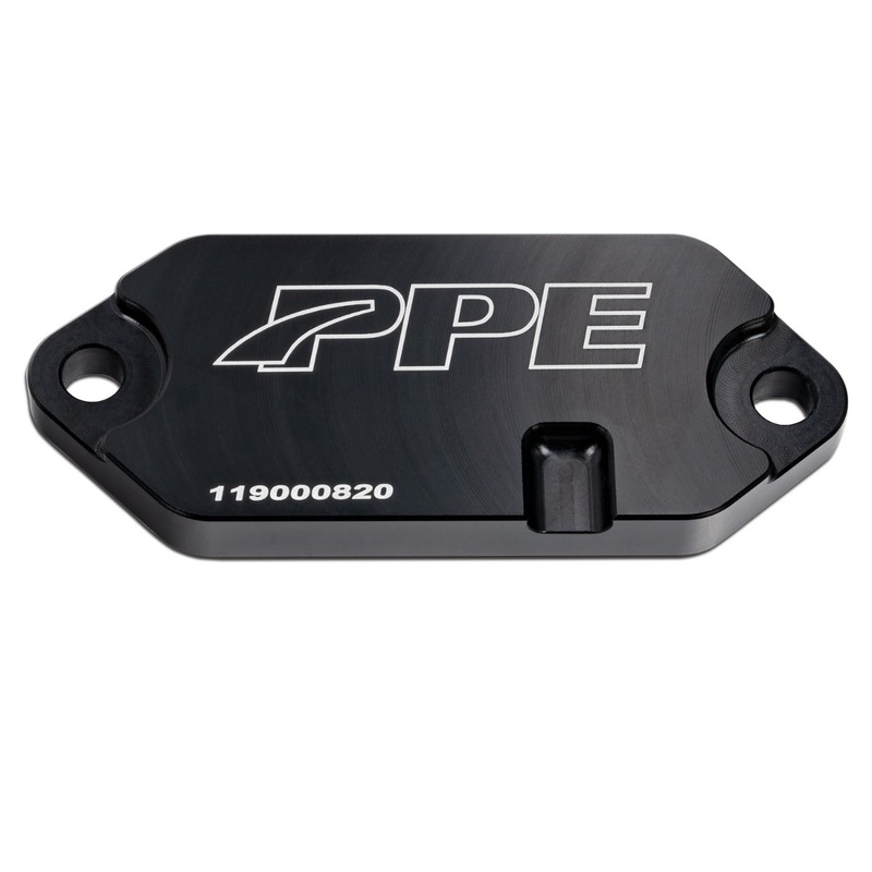 2001-2020 GM 6.6L Duramax Coolant Block-Off Plate – Billet Aluminum – Black